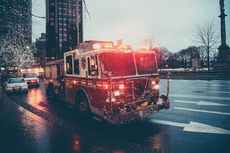 Sirens lights street