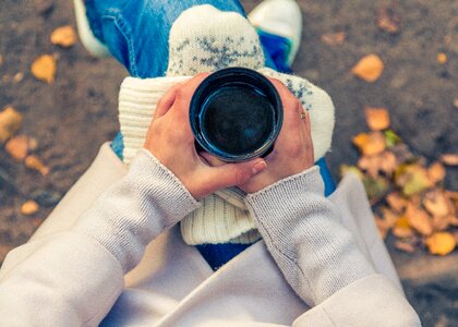 Drink holding white photo