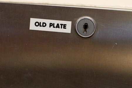 Keep That Old Plate Locked Up