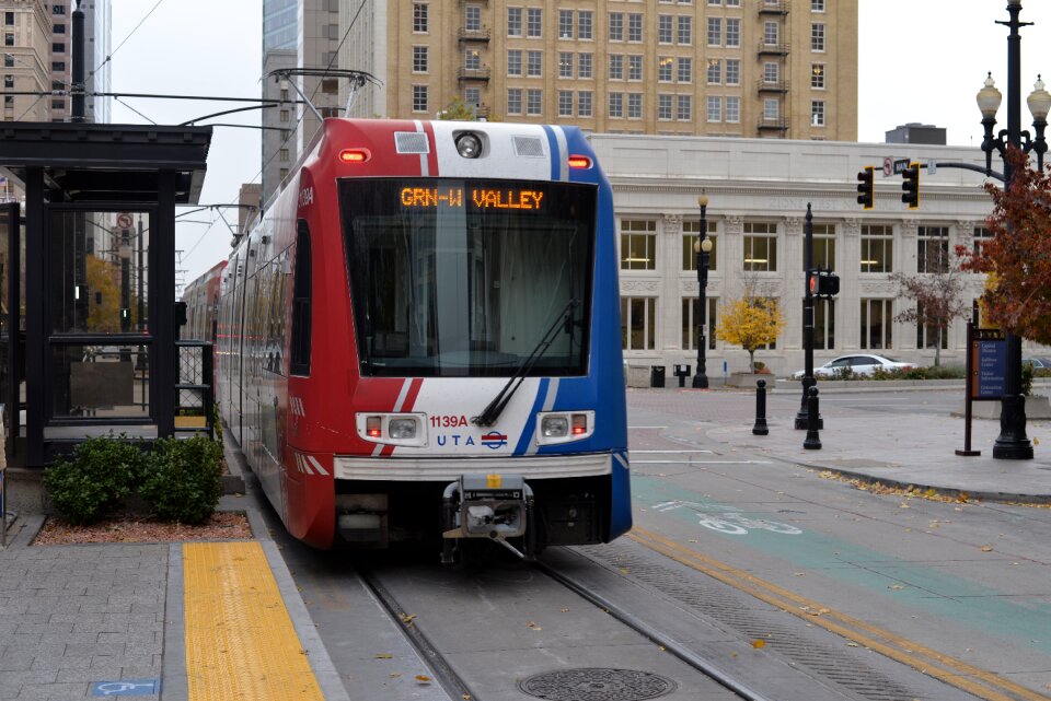 Tram train gray train