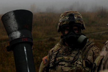 Polish, US Soldiers conduct mortar training photo