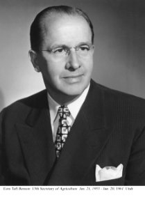 Ezra Taft Benson, 15th Secretary of Agriculture, January 1953 - January 1961.