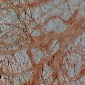 The surface of Jupiter's moon Europa