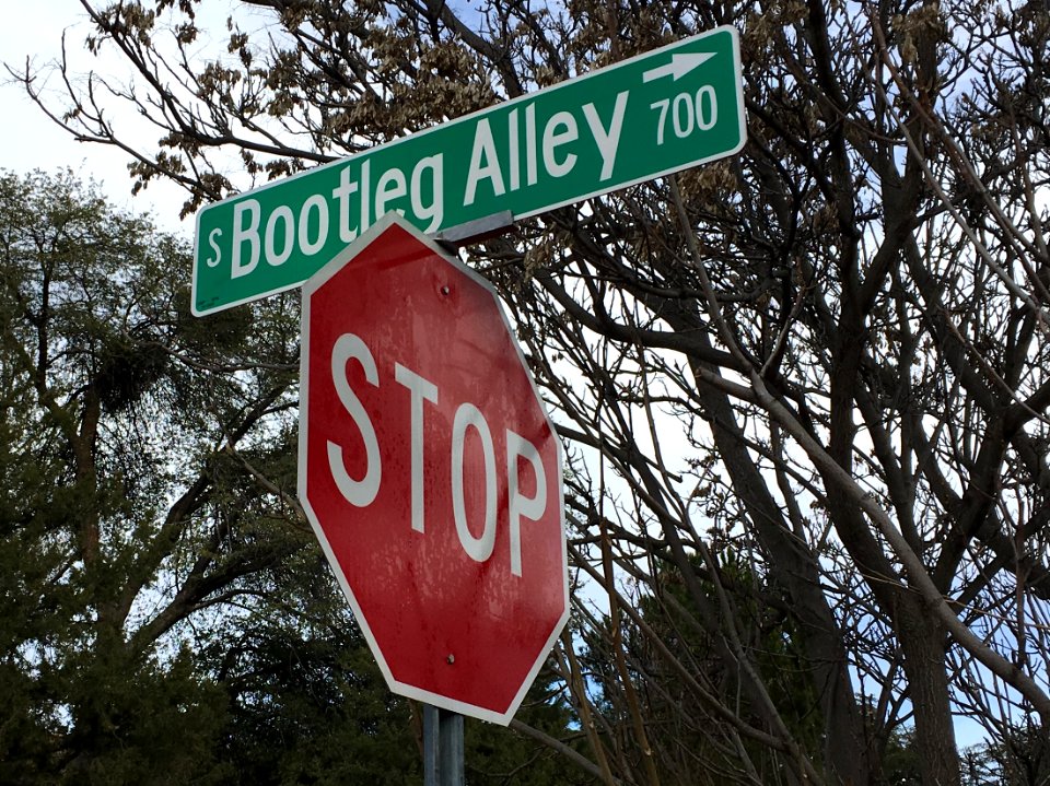 Stopping in Bootleg Alley