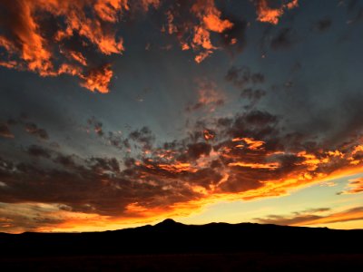 Blazing Sunset Over Mingus Mountain