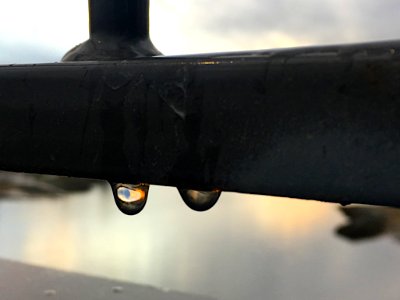 Sunset and City in a Drop photo