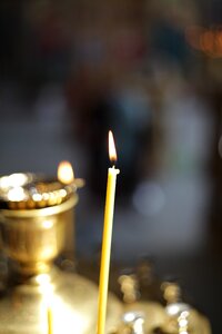 Church candle burning candle photo