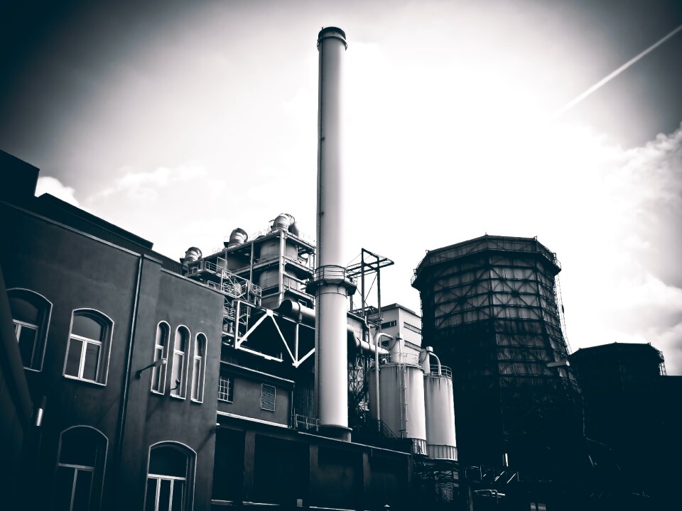 Factory factory chimney power plant