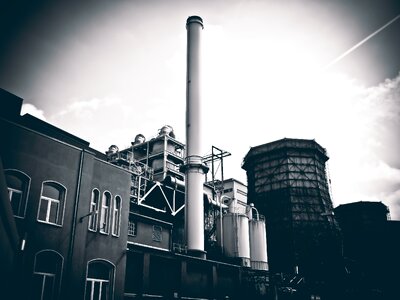 Factory factory chimney power plant photo