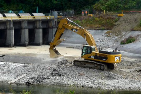 Elwha Dam Removal - first bite of removal process