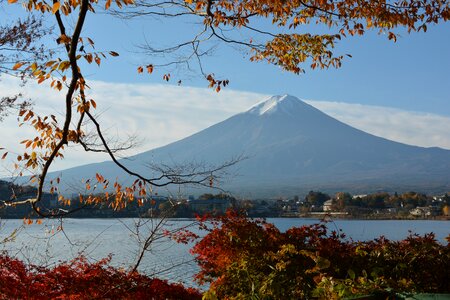 Lake kawaguchi world heritage site mountain photo