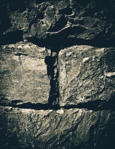 Granite stones black white wall photo