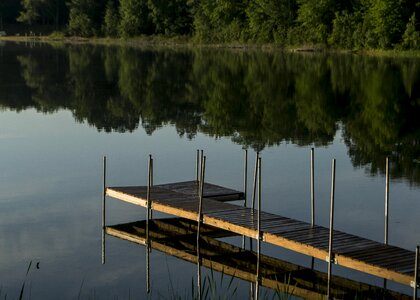 Summer wooden reflection