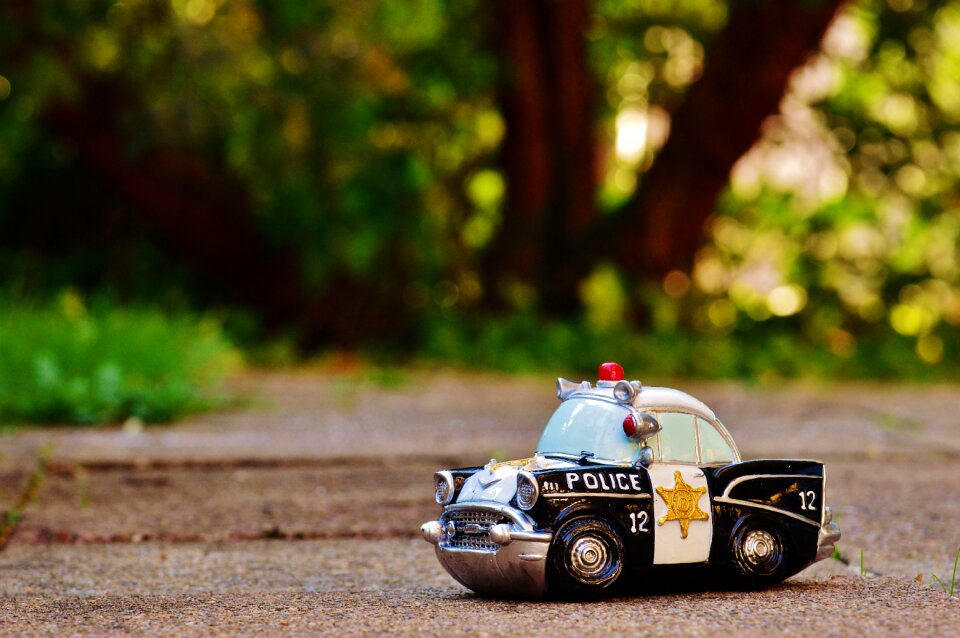 Retro patrol car model car