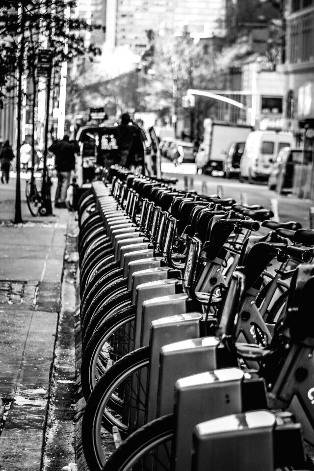 Streets black and white nyc photo