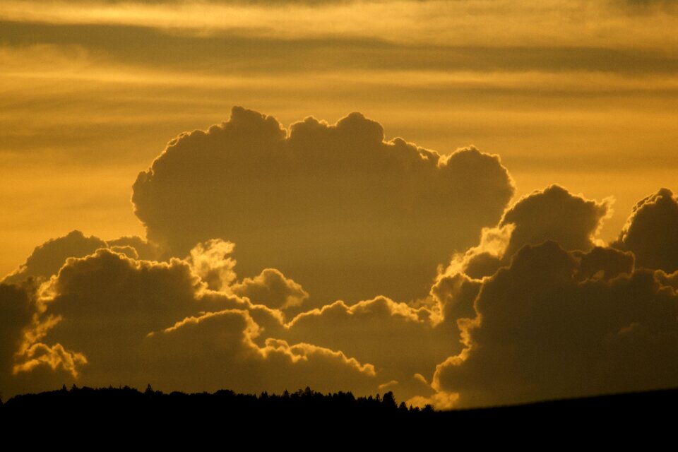 Clouds thunderstorm twilight