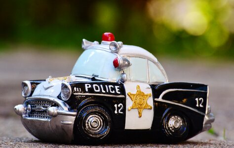 Retro patrol car model car