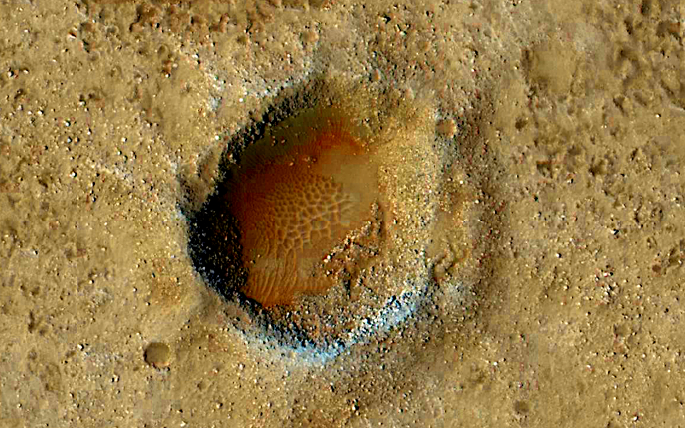 Mars - Crater in Acidalia Planitia photo