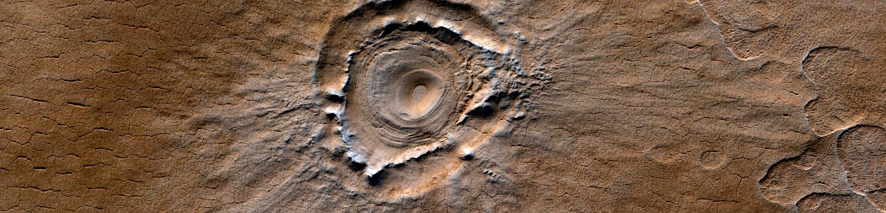 Mars - Degraded Crater in Utopia