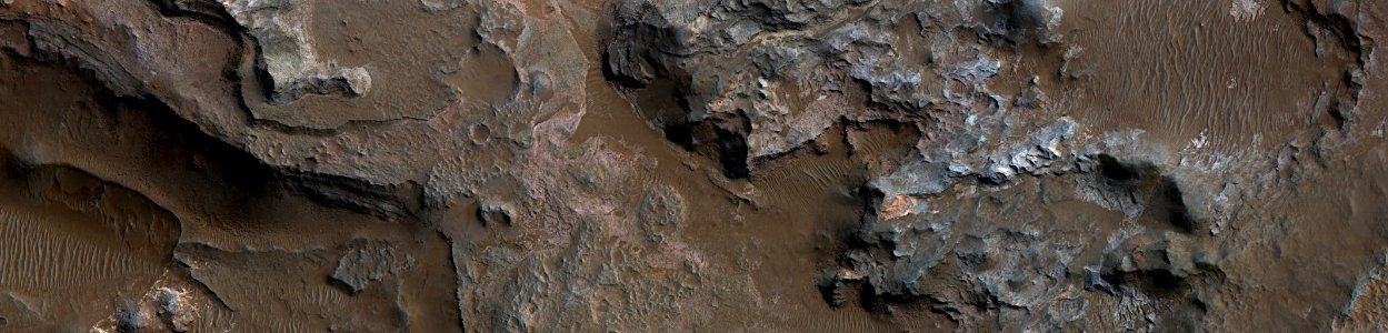 Mars - Layered Materials on Northeast Hellas Planitia Rim photo