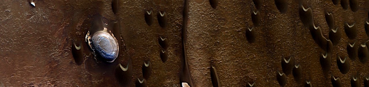 Mars - Barchan Dunes in Hellespontus Region