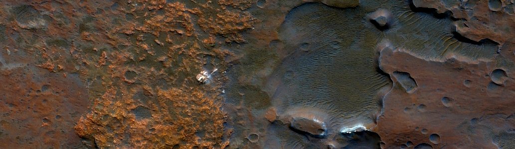 Mars - Megabreccia and Layered Deposits in Holden Crater photo