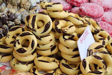 Honey rings traditional sweets brown candy