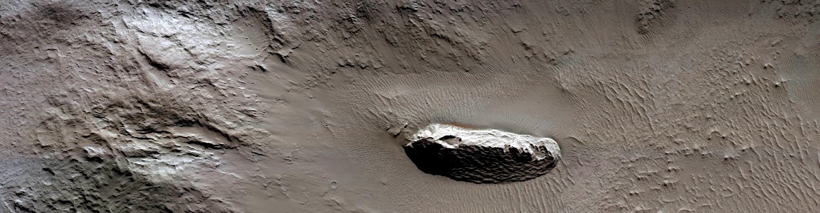 Mars - Textured Ridge in Crater near Medusae Fossae photo