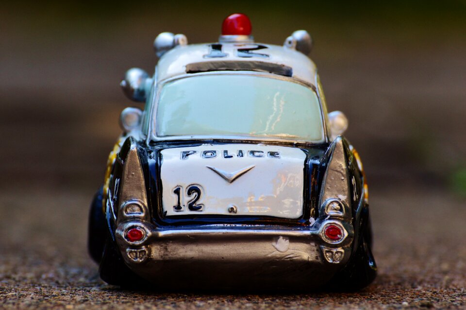 Police car retro patrol car