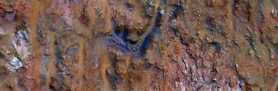 Mars - Amazing Technicolor Ejecta Blanket photo