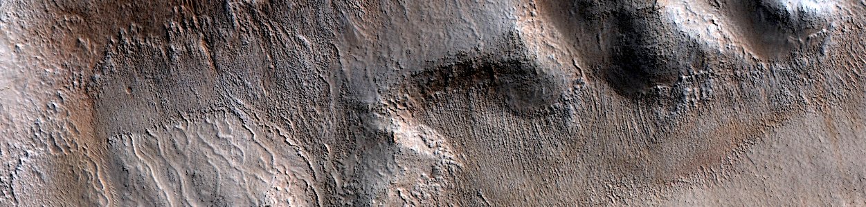 Mars - Gullies in Southern Mid-Latitude Crater photo