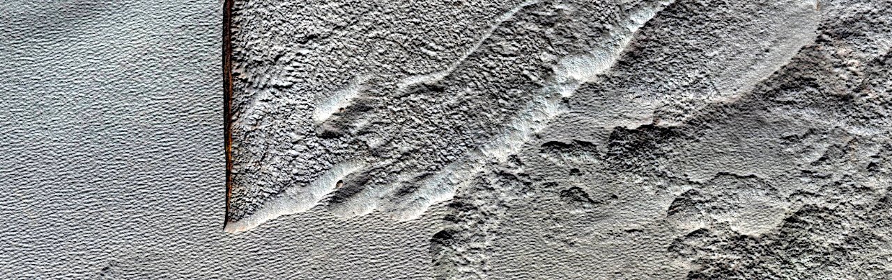 Mars - Scarp in Milankovic Crater