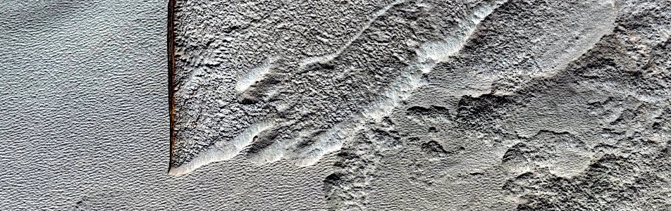 Mars - Scarp in Milankovic Crater