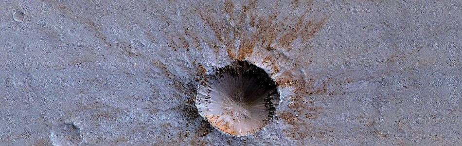 Mars - Rayed Crater with Blocky Ejecta photo