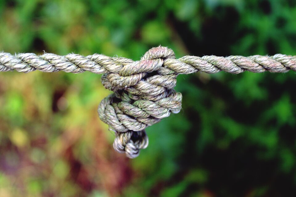 Close up knotted knitting