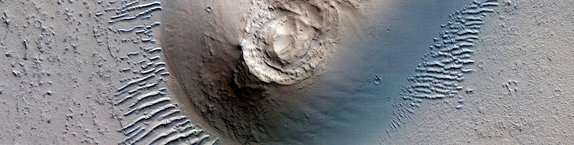 Mars - Cratered Cone North of Noctis Fossae photo