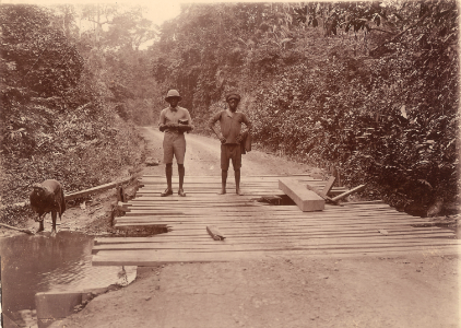 A typical bridge on a Main Road, Kumasi, Ghana. c1921