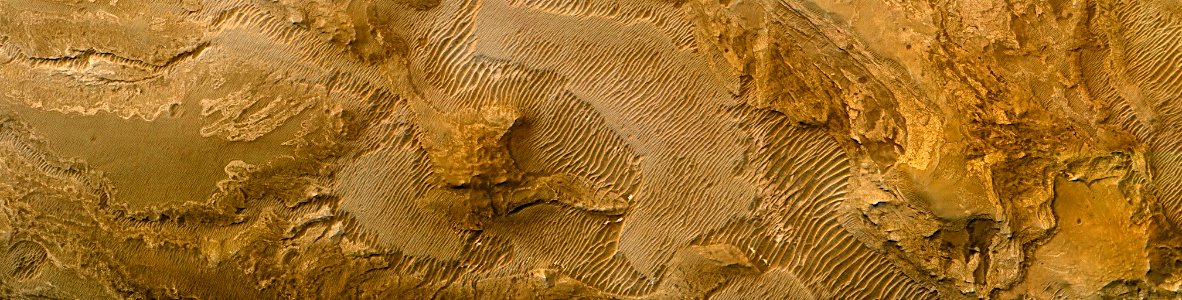 Mars - Valley Network along Melas Chasma Wallrock photo
