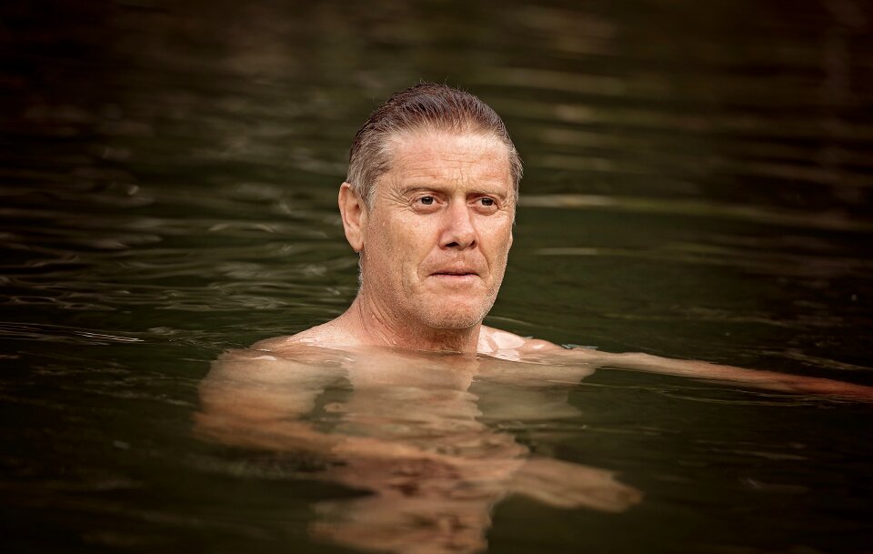 Man water swim