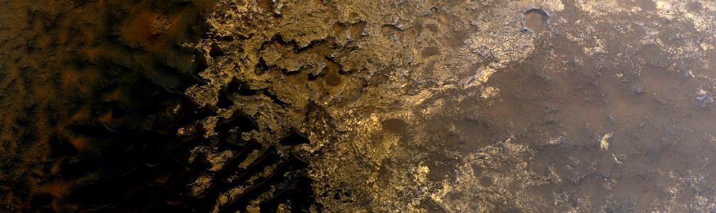 Mars - Light-Toned Material and Dark Dunes and Gullies photo