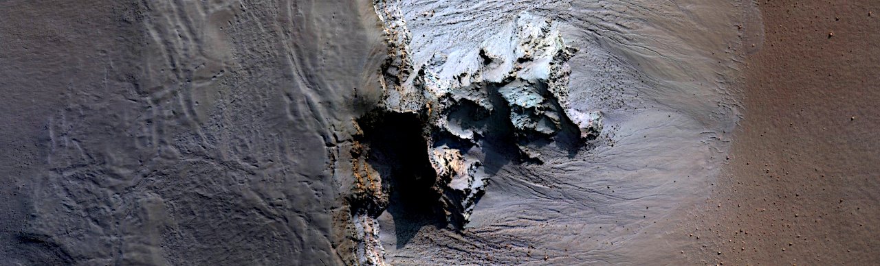 Mars - Gullies in Asimov Crater