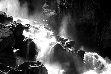 Mountain waterfall. Best viewed large. photo