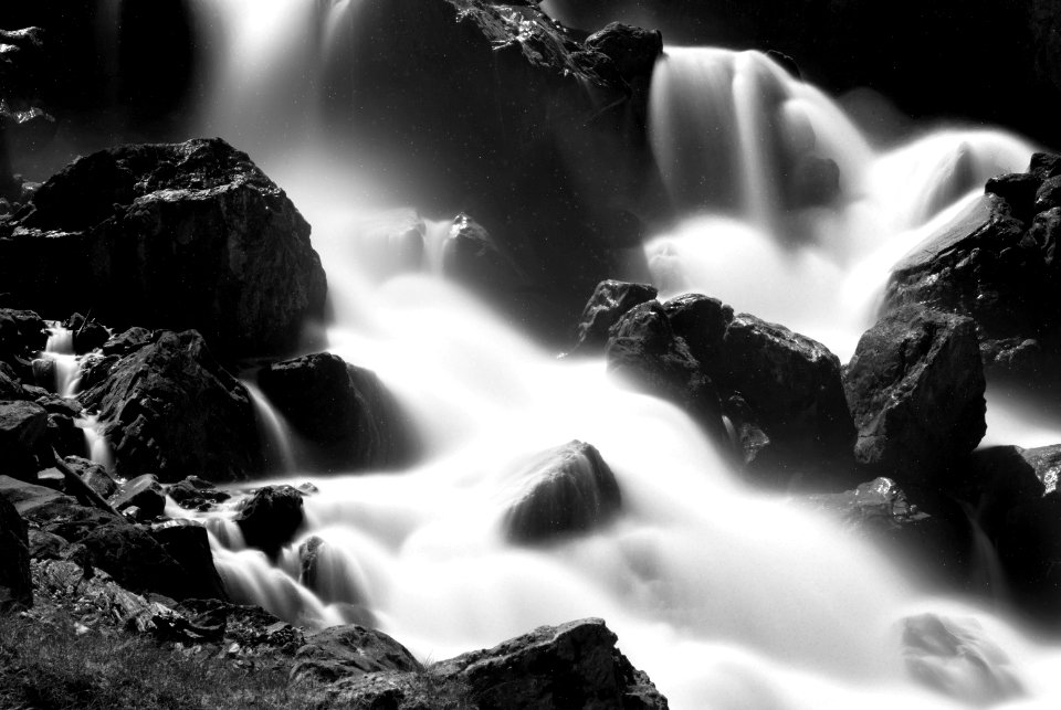 Mountain waterfall. Best viewed large.