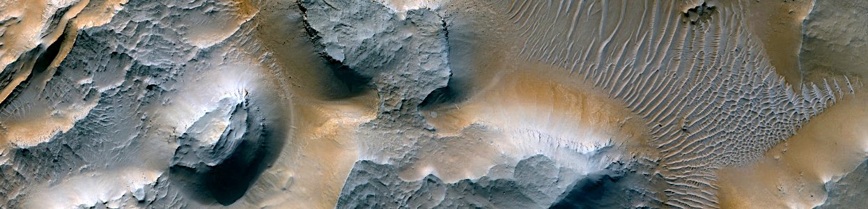Mars - Crater Central Peak in Nili Fossae Region photo