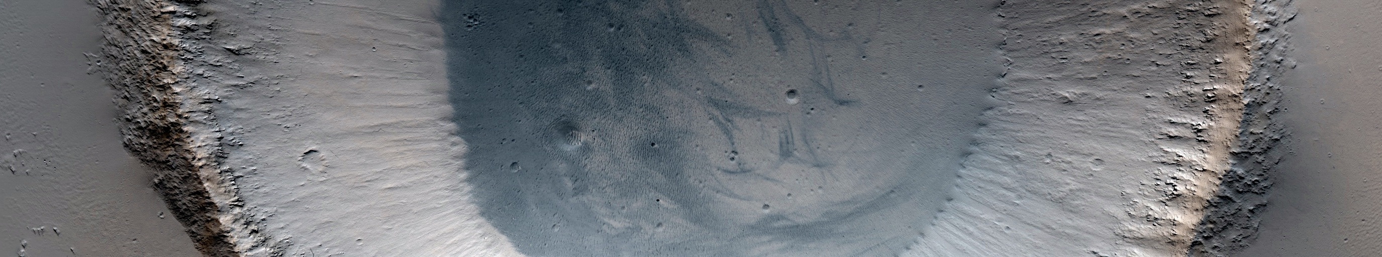 Mars - Crater Northwest of Pavonis Mons