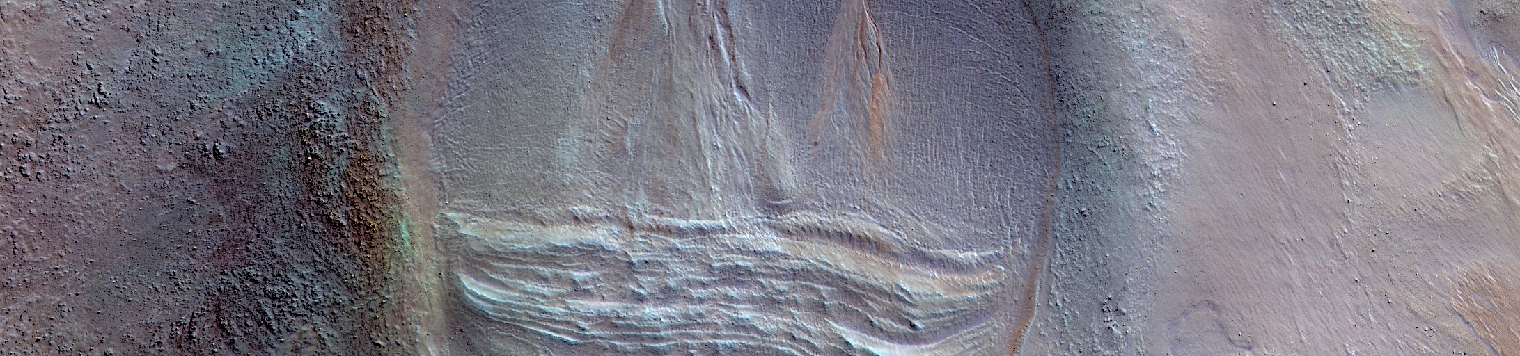 Mars - Depression with Gullies in Argyre Planitia