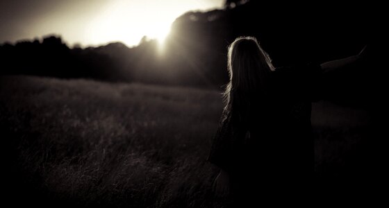 Female outdoors meadow
