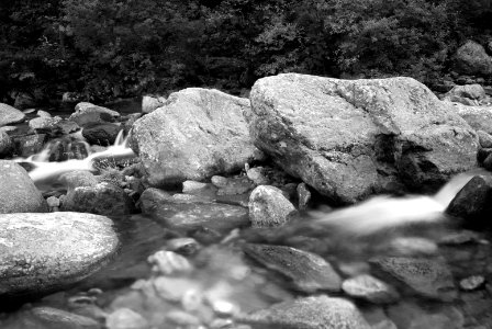 Mountain river scene photo