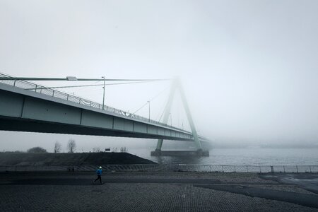 River architecture fog photo