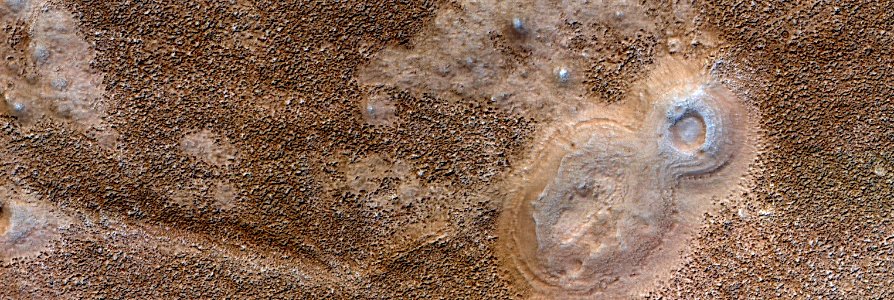 Mars - Pitted Cones on Ridge in Acidalia Planitia